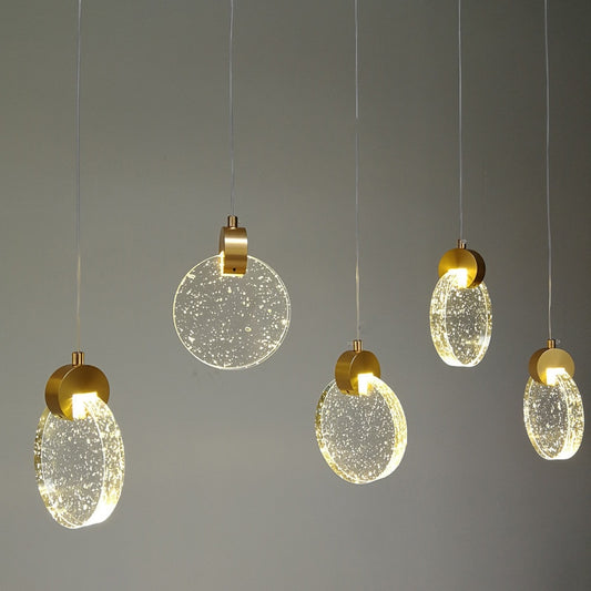 Nordic Seeded Glass LED Pendant Light