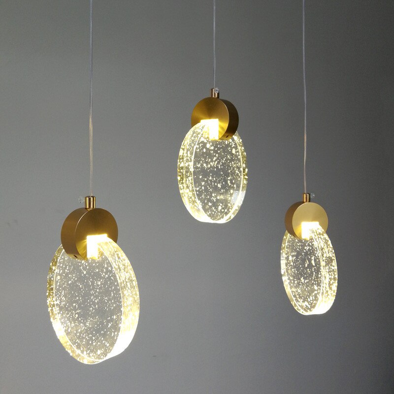 Nordic Seeded Glass LED Pendant Light