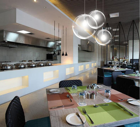 Clear Glass Globe Pendant Light