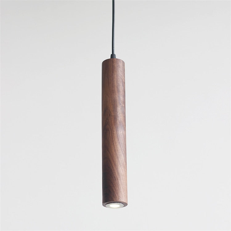 Nordic Black Walnut Wood Pendant Light