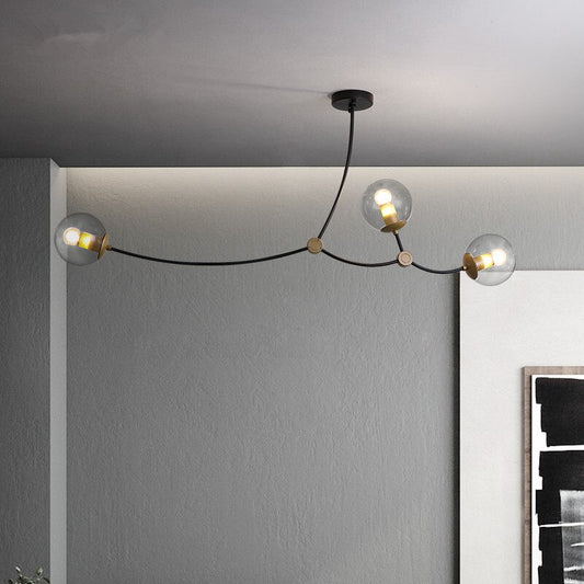 8 Lights Branch Globe Chandelier, Milk White