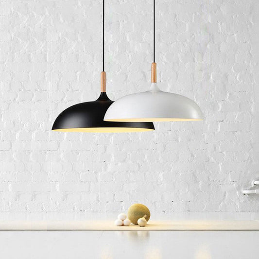 Minimalist Wood Plate Pendant Light