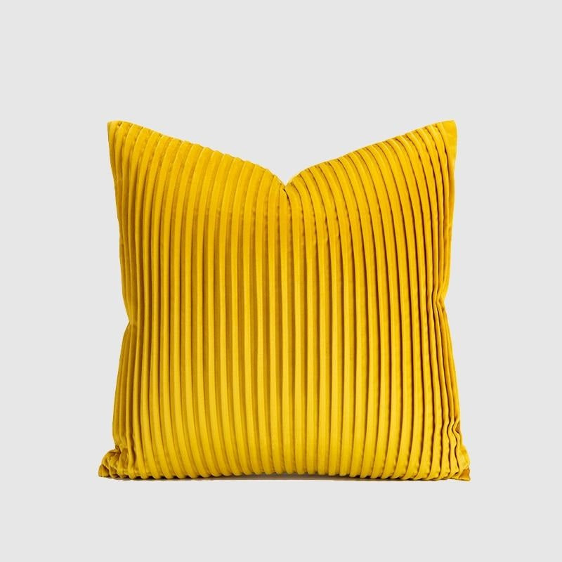 Modern Striped Throw Pillow Case, Lemon Yellow
