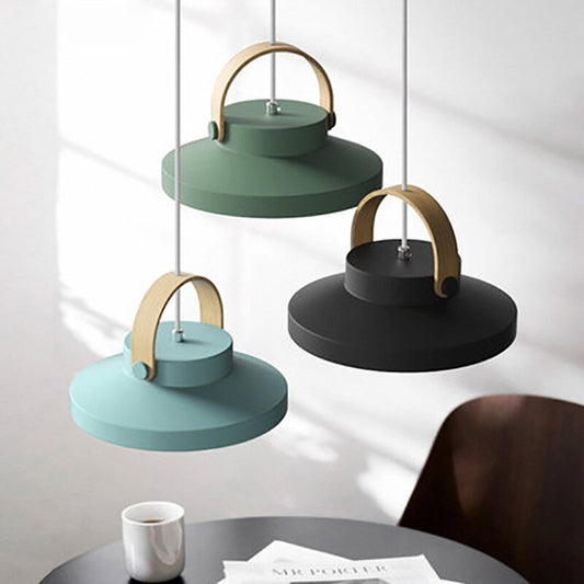 Nordic Wood Handle LED Pendant Light