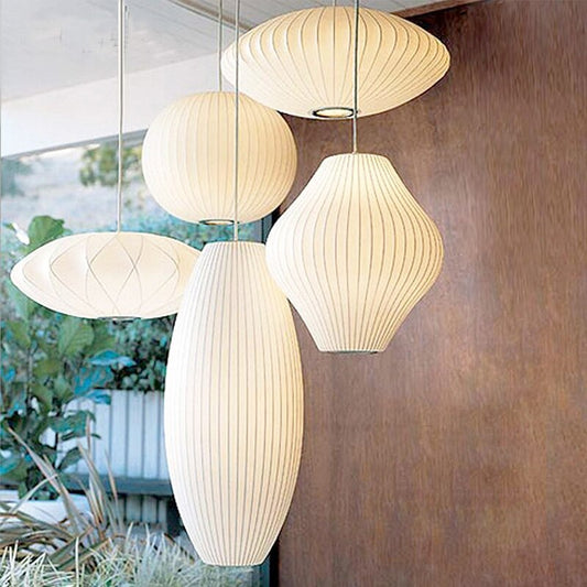 Japanese Silk Lantern Lamp