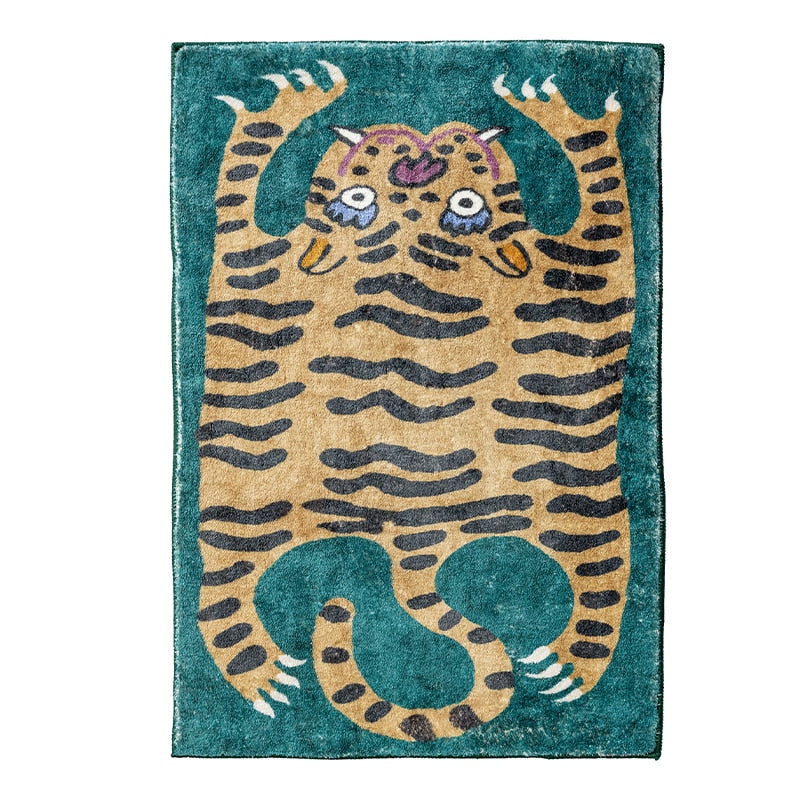 Chic Tibetan Tiger Rug, Non-Slip