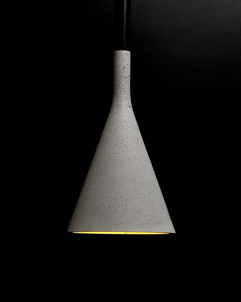 Nessa Concrete Gray Cone Pendant Light