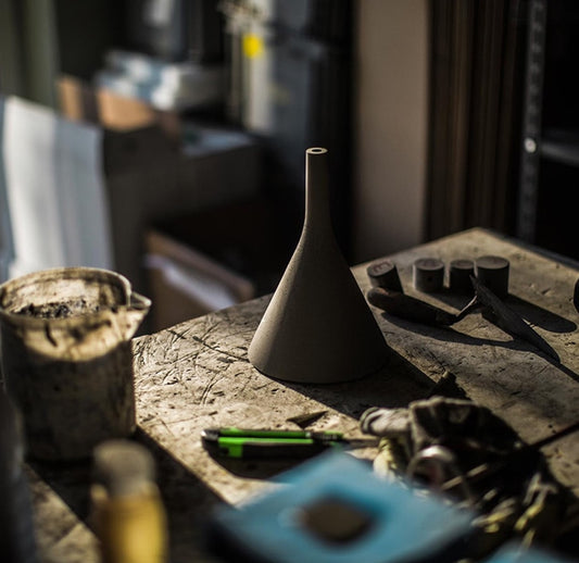 Nessa Concrete Gray Cone Pendant Light