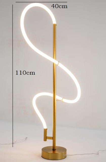 Twisted LED Minimalist Chandelier, Gold