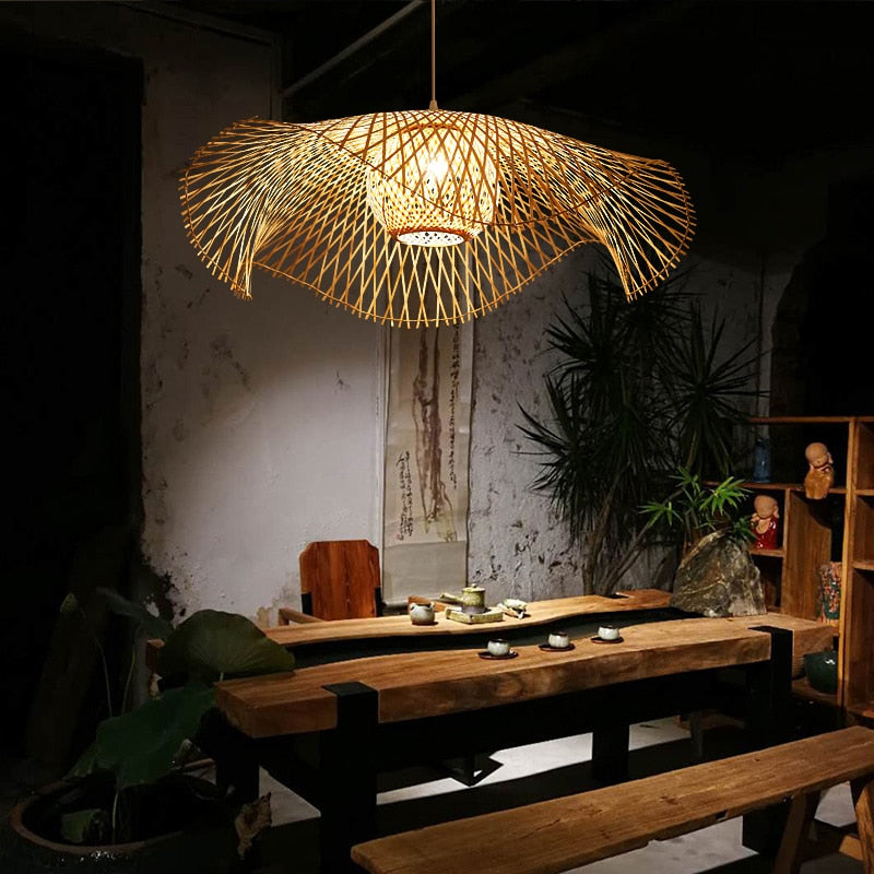 Top Hat Bamboo Handmade Pendant Light