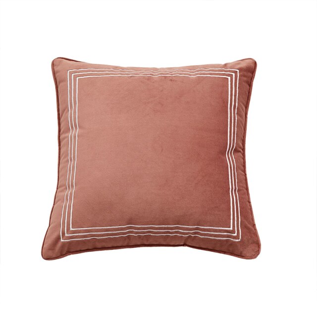 Orange Velvet Throw Pillow Case, 45x45cm