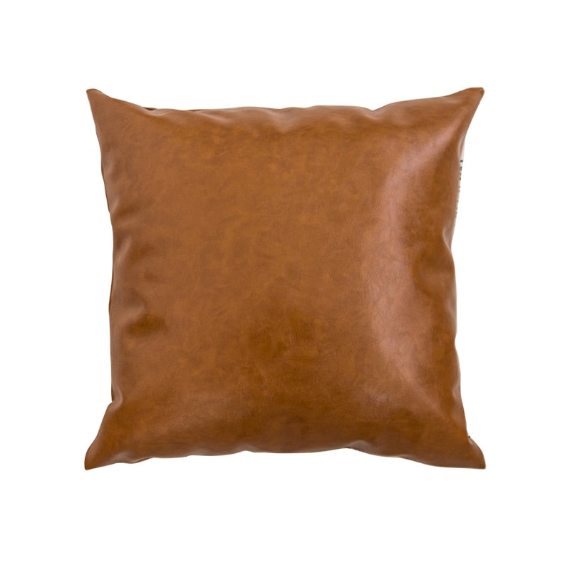 Boho Lumbar  Leather Throw Pillow Case, 30x50cm