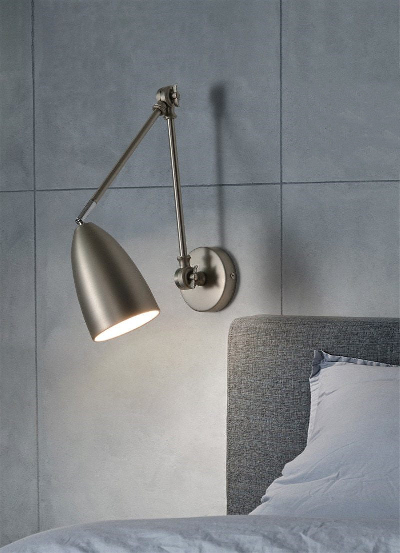 Modern Frosted Nickel Wall Lamp