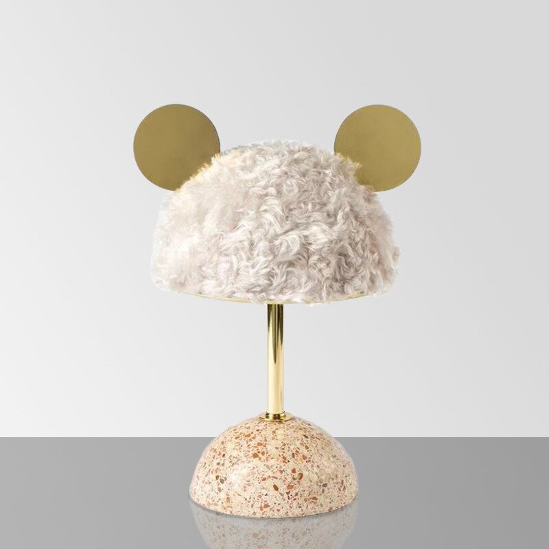 Cute Bear Fur Table Lamp