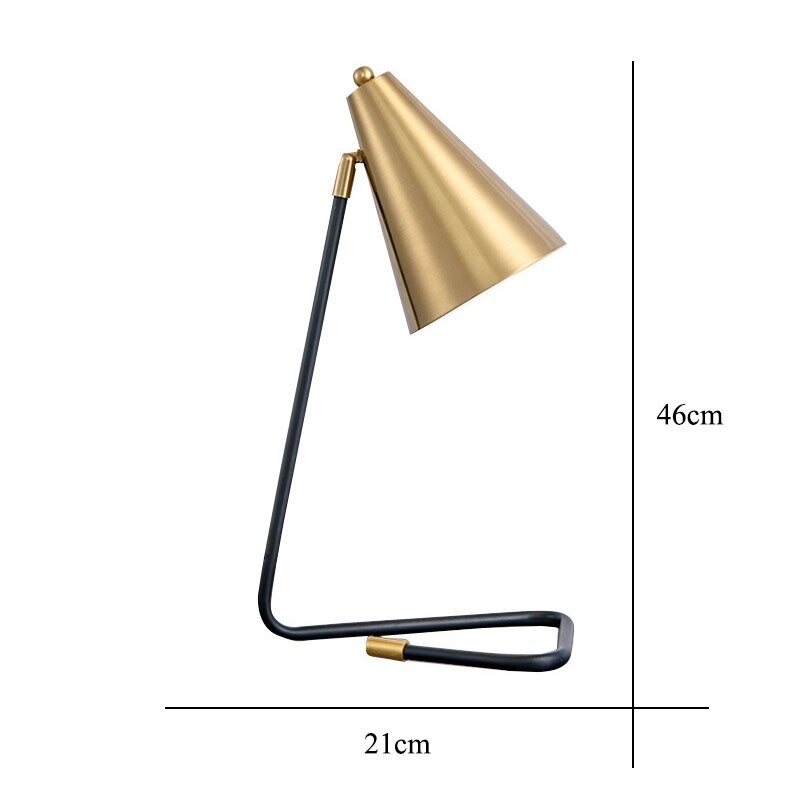 Modern Gold Cone Table Lamp