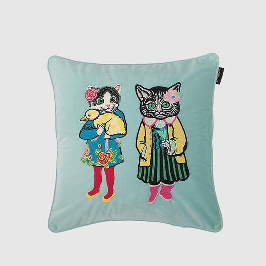 Retro GG Style Animals Applique Pillow Case, 45x45cm