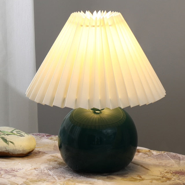 Nordic Ceramic Pleated Table Lamp