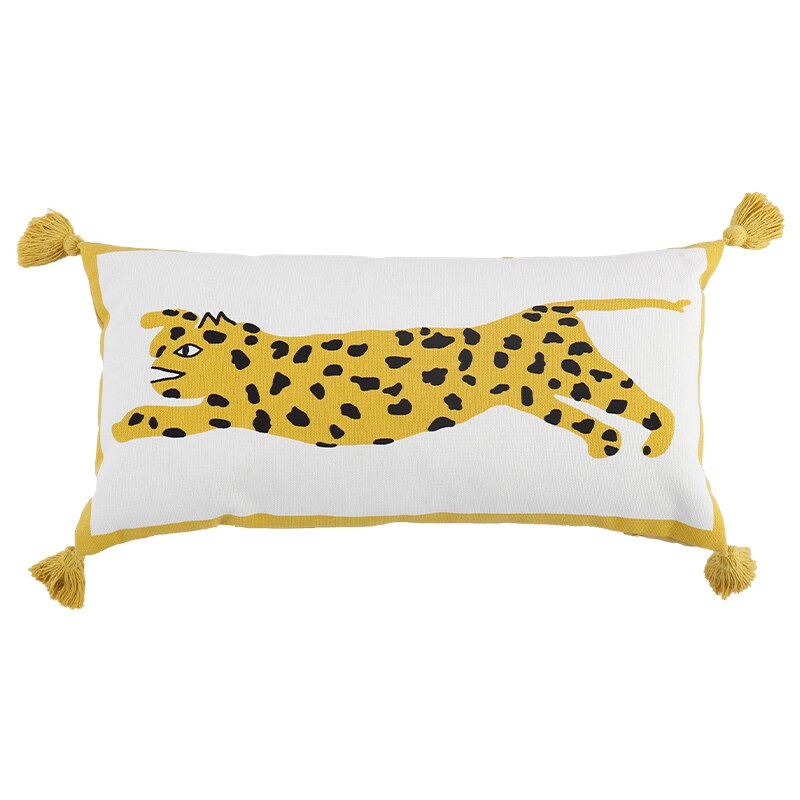 Trendy Rectangle Boho Tiger Pillow Case, 35x70cm