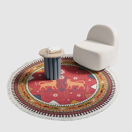 Bohemian Round Area Rug(Cotton 100%)