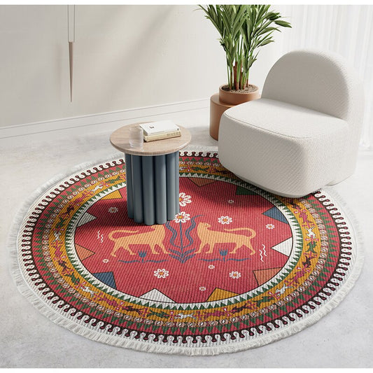 Bohemian Round Area Rug(Cotton 100%)