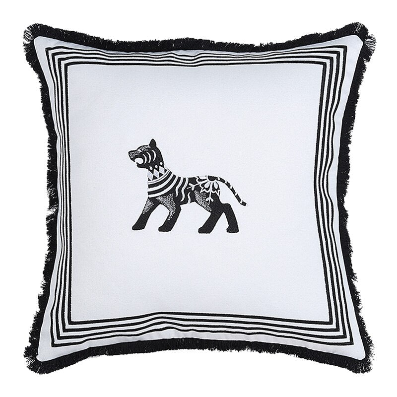 Chinese Animals Embroidered Pillow Case