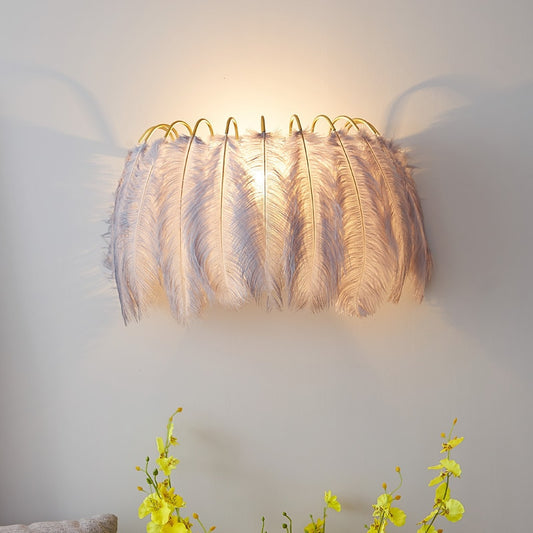 Scandinavian Feather wall light