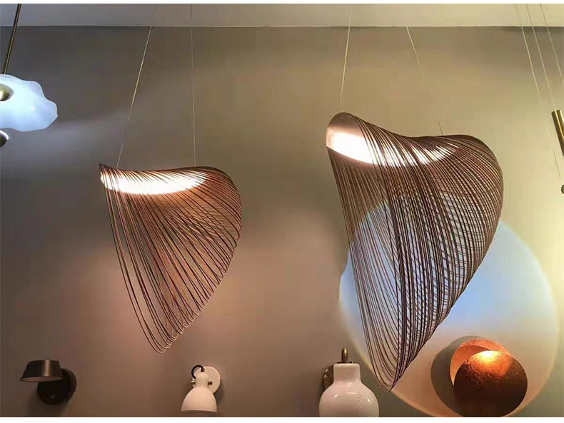 Home Decor Wood Art LED Chandelier