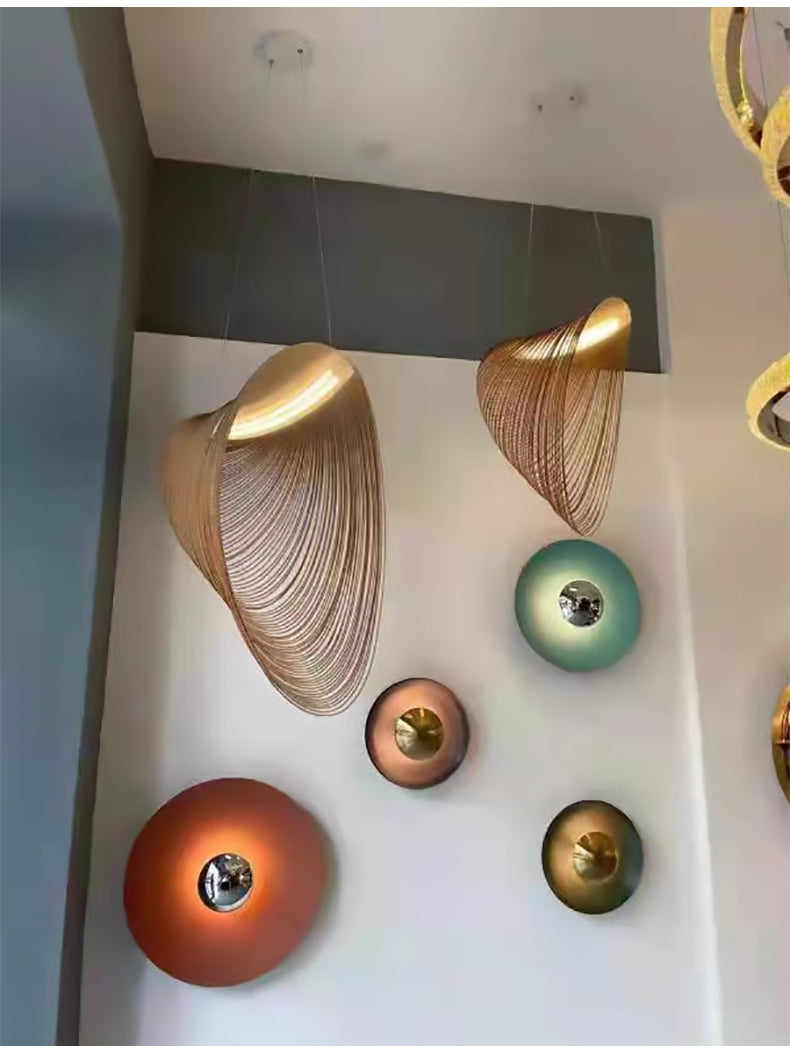 Home Decor Wood Art LED Chandelier
