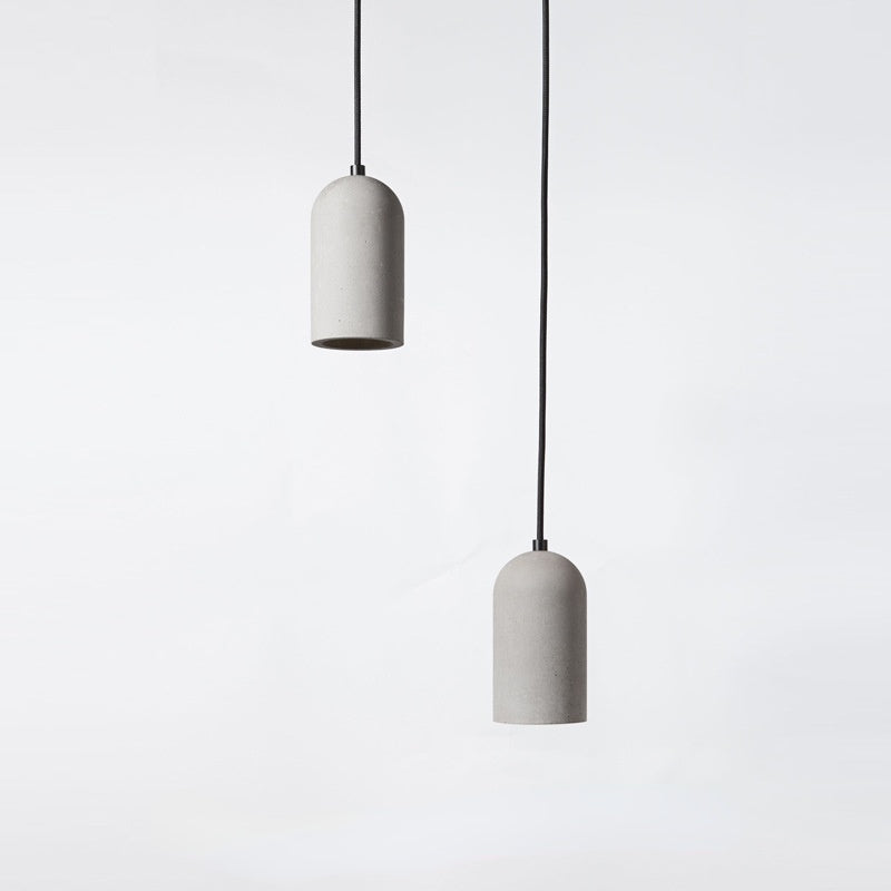 Simple Cement Light Fixture, Gray