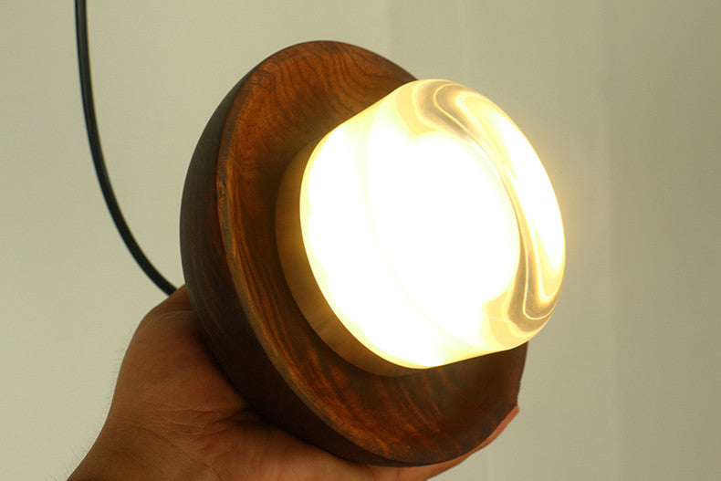 Luxury Walnut LED Light Fixture