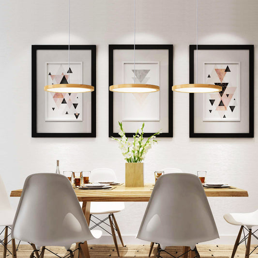 Lampe de cuisine LED en bois à intensité variable, télécommande