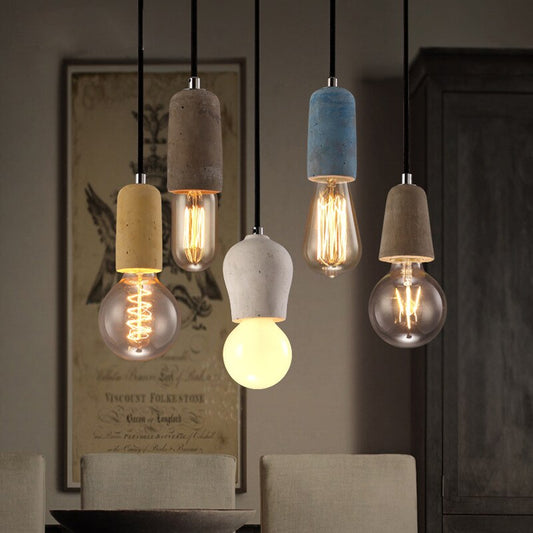 Nessa Concrete Bulb Pendant Light
